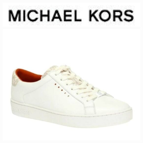 Michael Kors Irving Leather Lace-Up Sneaker - Picture 1 of 13